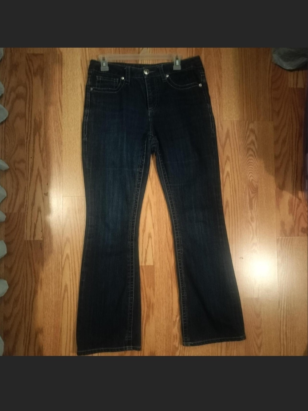 Seven7 Dark Blue Flare Jeans for Women